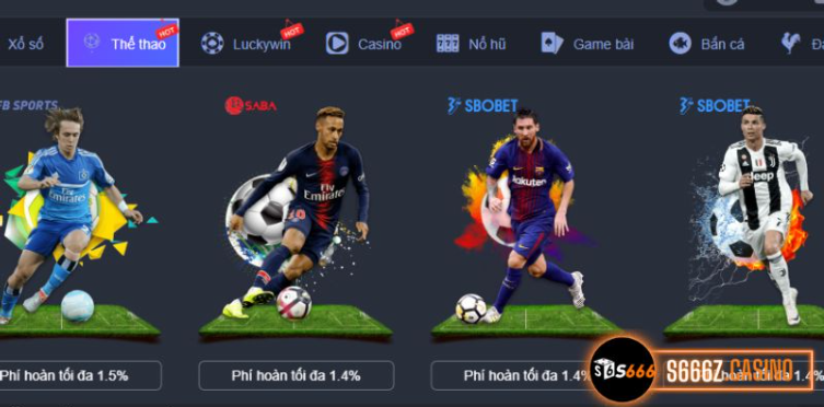 Sảnh cược thể thao trực tuyến tại S666